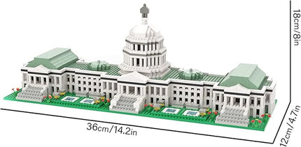 SEMKY Micro Mini Blocks United States Capitol Famous Landmark Model Set,(2888Pieces) -Building and Architecture Toys Gifts for Kid and Adult