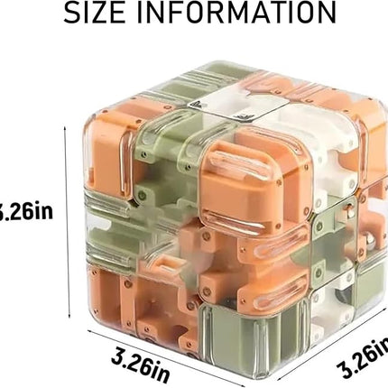 Large Labyrinth 3D Puzzle Maze Cube - Engaging Brain Teaser Toy, High Difficulty Puzzle, 3D Magic Cube Maze Ball Puzzles - Spatial Awareness Brain Training Toy ﻿(1 PC)