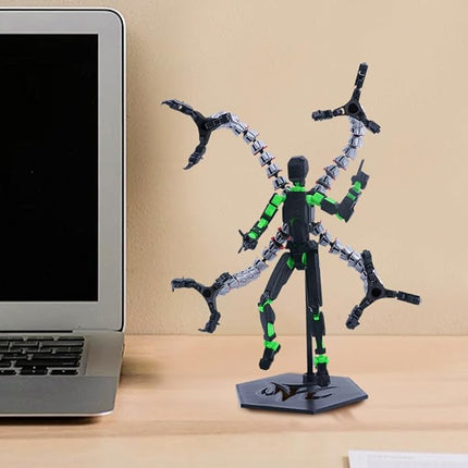 T13 Action Figure (Assembly Completed) Titan 13 Dummy 13 Action Figure Robot 13 Figure 3D Printed Articulated Multi-Jointed Movable Robot Model (Tentacle-GN)