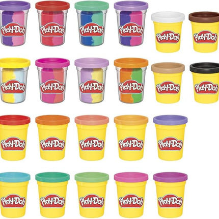 Play-Doh 22 Pack Ultimate Color Variety, Bulk Assorted Colors, 2 & 4 Ounce Modeling Compound Cans, Kids Arts & Crafts, Preschool Toys, Back to School Supplies, Ages 2+ (Amazon Exclusive)