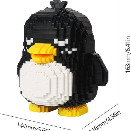 Larcele Animal Series Micro Building Blocks Animal Set, DIY Mini 3D Building Toy Bricks,1499 Pieces KLJM-07 (Penguin)