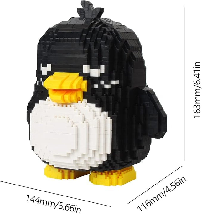 Larcele Animal Series Micro Building Blocks Animal Set, DIY Mini 3D Building Toy Bricks,1499 Pieces KLJM-07 (Penguin)