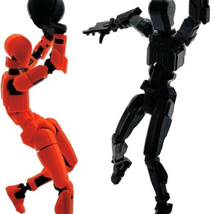 3D Printed 5.54-inch Multi-Jointed Action Figures Dummy13, Full Body Mechanical Movable Toy, Multiple Accessories, Hand Painted Figure, Desk Decoration, Creative Gifts (Sport-set3)