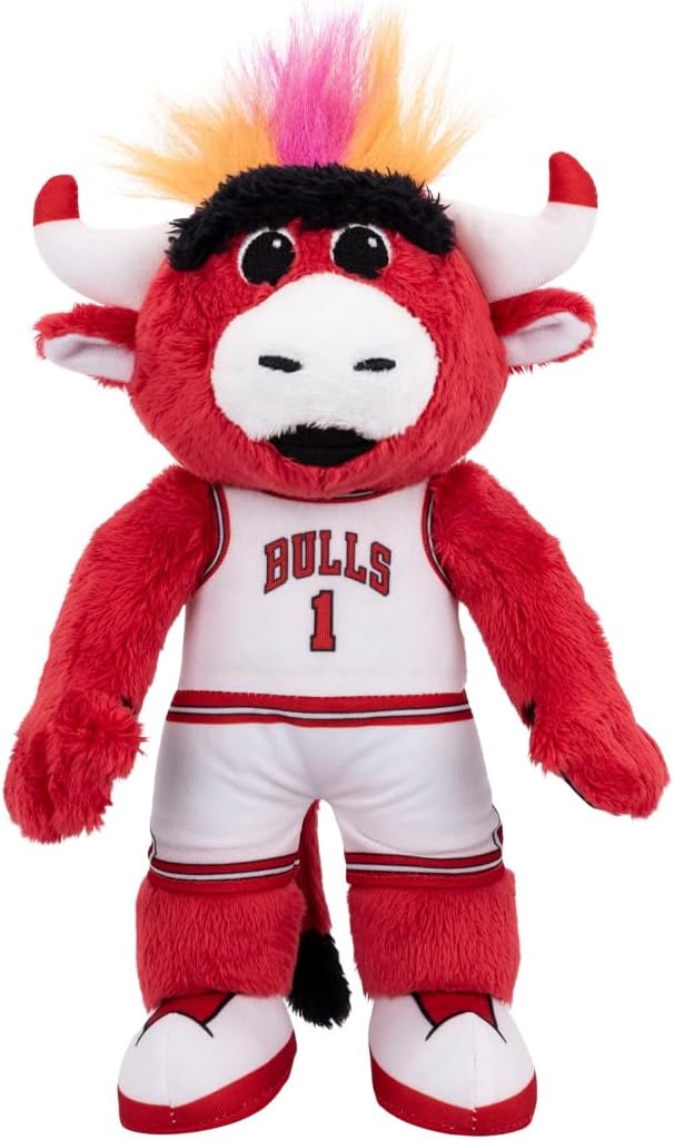 Bleacher Creatures Chicago Bulls Benny The Bull 10" Plush Figure- A Mascot for Play or Display
