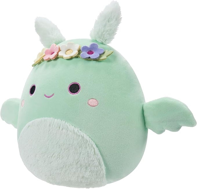 Squishmallows Original 7.5-Inch - Tove The Mint Green Mothman with Flower Crown and Fuzzy Belly