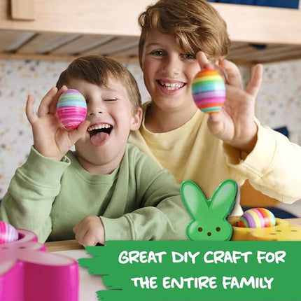 The Eggmazing Egg Decorator - Peeps Bunny - Arts and Craft Set Includes 6 Colorful Quick Drying, Non-Toxic Markers (Green, Ages 3 and Up