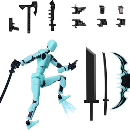 T13 Model13 Action Figure,Magnetic Travel Toys for Kids,Model Lucky 13 Movable Figures,Multiple Gestures and Play Styles,Tabletop Decorations and Gifts for Gaming Enthusiasts. (Luminous)
