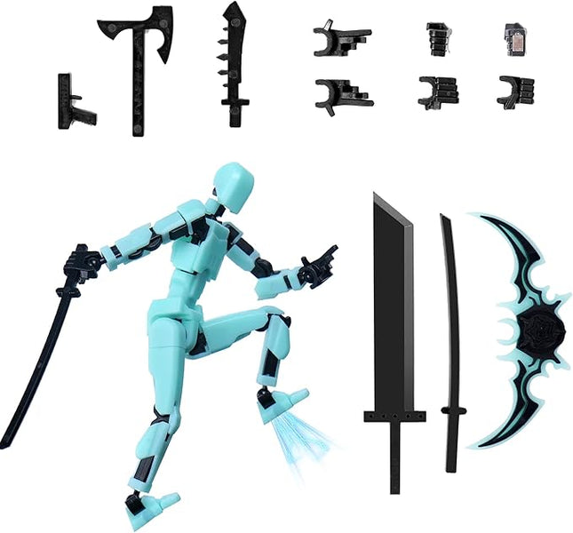 T13 Model13 Action Figure,Magnetic Travel Toys for Kids,Model Lucky 13 Movable Figures,Multiple Gestures and Play Styles,Tabletop Decorations and Gifts for Gaming Enthusiasts. (Luminous)