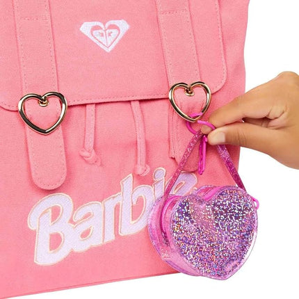 Barbie Clothes Set, Birthday-Themed with Dress, 5 Acessories & Zippered Doll-Sized Heart-Shaped Bag with Clip-On Ring