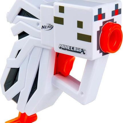 Nerf MicroShots Minecraft Ghast Mini Blaster, Includes 2 Official Elite Darts, Christmas Stocking Stuffers, Minecraft Ghast Mob Design
