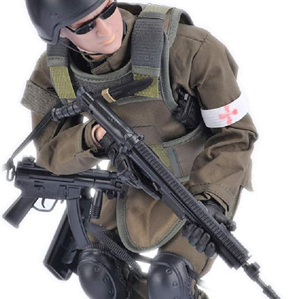 7Buy 12in Action Figures Toy 1:6 Stand Bendable Soldier Model Toy (Medic)