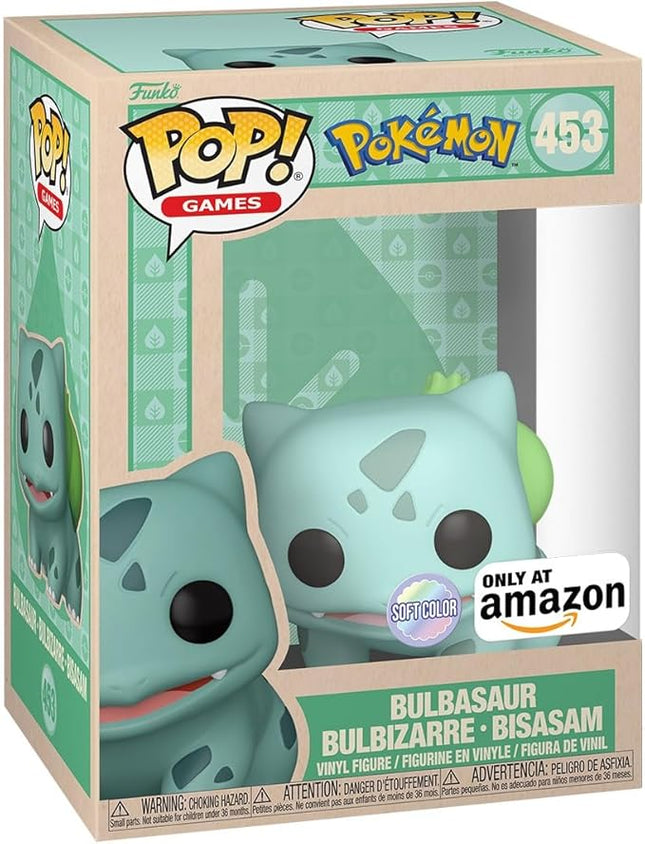 Funko Pop! Games: Pokemon - Bulbasaur - Soft Color - Amazon Exclusive - Collectable Vinyl Figure - Gift Idea - Official Merchandise - Toys for Kids & Adults - Video Game Fans