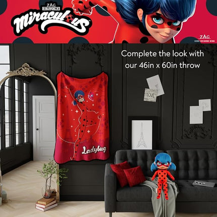 Franco Kids Miraculous Ladybug Bedding Super Soft Plush Decorative Throw Pillow, (Officially Licensed Product)