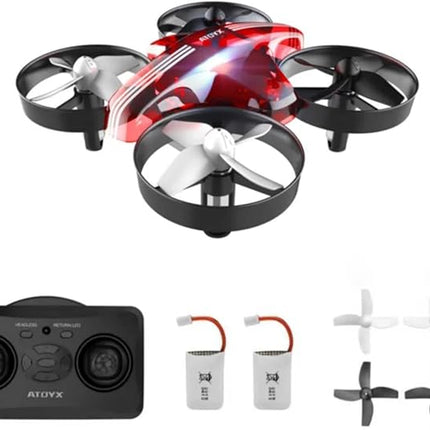 Mini Drone for Kids & Beginners, Indoor Portable Hand Operated/RC Nano Helicopter Quadcopter with Auto Hovering, Headless Mode & Remote Control, Children's Day Gift for Boys and Girls -Red.4-blade design delivers greater stability and increased thrust.
