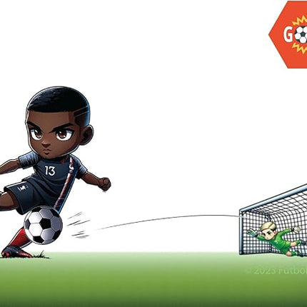 is The Soccer Board Game for Kids and Adults, a Family Board Game for Ages 5+ with 2 to 10 Players, Easy to Setup and Play, Play Individually or as a Team.