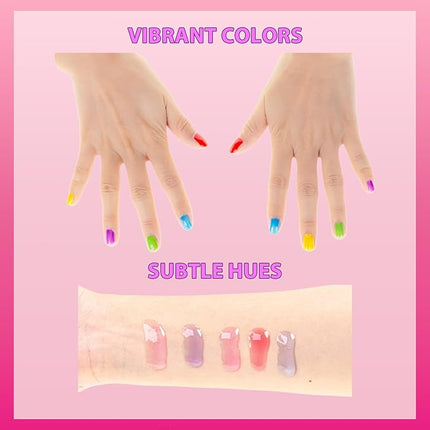 Barbie Cosmetic Makeup Set for Girls with Super Sparkly Lip Gloss Nail Polish and Nail Stickers 11 Pieces, Perfect for Parties Sleepovers Makeovers, Birthday Holiday Gift, Ages 3+, By Townley Girl