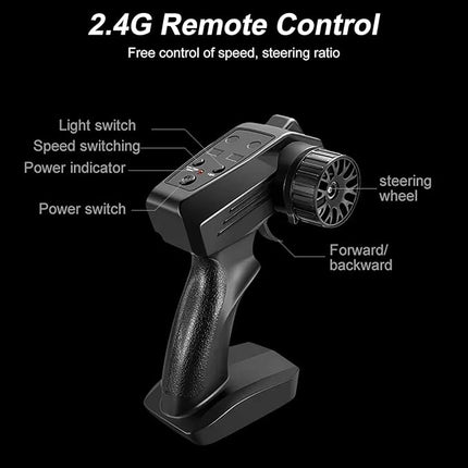 RC Drift Car, 1:16 Scale Remote Control Vehicle for Drift and Race, 2.4GHz 4WD High Speed 20+KM/H Racing Car with LED Lights, Hobby RC Cars Toy Gifts for Teen Adults