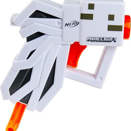 Nerf MicroShots Minecraft Ghast Mini Blaster, Includes 2 Official Elite Darts, Christmas Stocking Stuffers, Minecraft Ghast Mob Design