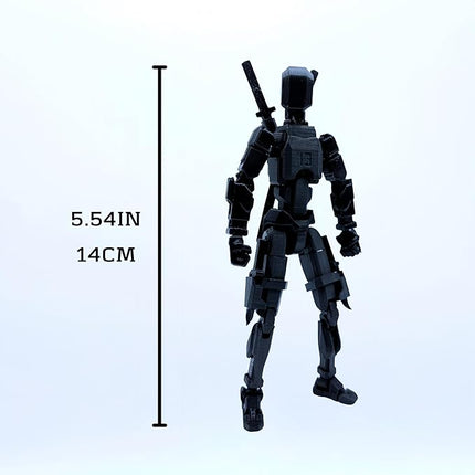 Assembed 3D Printed 5.54'' Stick 13 Action Figure, Multi-Jointed Titan13, Articulated T13 Desktop Decoration,12 in 1 T13 Accessories Best Birthday Festival Gift