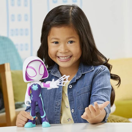 Spidey and his Amazing Friends Marvel Supersized Ghost-Spider Action Figure,Preschool Super Hero Toy,Kids Ages 3 and Up