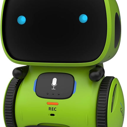 GILOBABY Interactive Talking Robot for Boys, Smart Toy with Touch Sensor & Voice Control, Record & Repeat Mode, Dancing, Singing, Educational Gift for 3 4 5 6 7 Year Old Kids (Green)