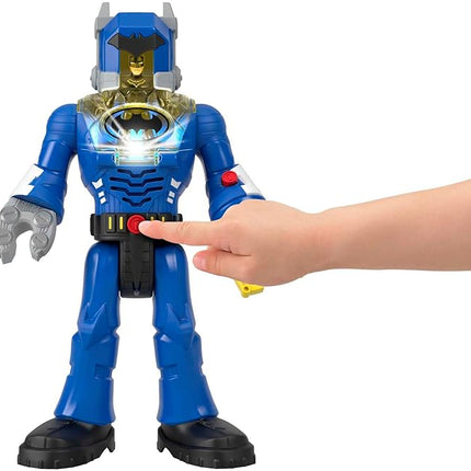 Fisher-Price Imaginext DC Super Friends Batman Toys Insider & Exo Suit 12-Inch Robot with Lights Sounds & Figure for Kids Ages 3+ Years