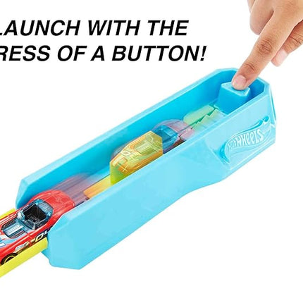 Hot Wheels Toy Car Track Set, Track Builder Playset, Split Loop Pack & 1:64 Scale Vehicle, Compatible with Other Sets & Tracks