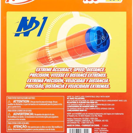 Nerf N Series N1 Darts, Includes 100 Darts, Compatible Only with Nerf N Series Blasters, Outdoor Games, Ages 8+ (Amazon Exclusive)