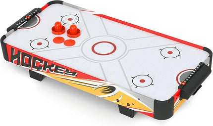 Table Top Air Hockey Table for Kids, 32” Mini Tabletop Air Hockey Game w/Electric Motor Fan, 2 Pushers and 2 Air Hockey Pucks, Great for Playing on The Floor, Tabletop
