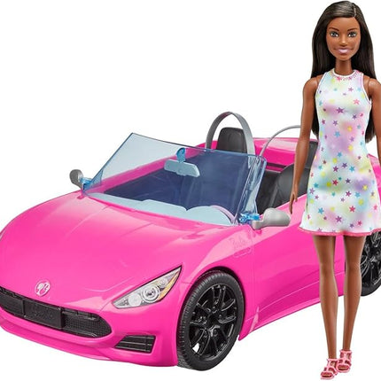 Barbie - Convertible Car and Brunette Doll