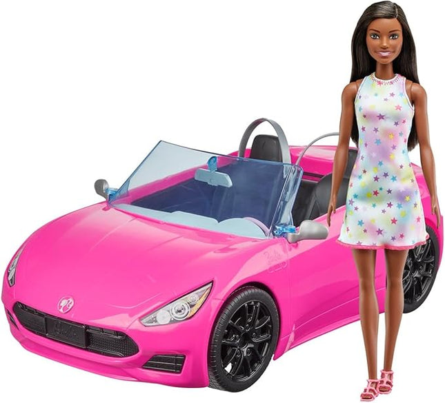 Barbie - Convertible Car and Brunette Doll