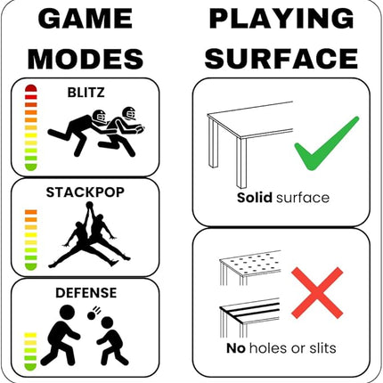 Stackpop, Blitz, Table Game, Outdoor Toss, Stack, Pop, and Catch, Outdoor Fun, Tailgating, Beach, Backyard, Football Blitz & Parties – Skilled, Active Game for Teens & Adults