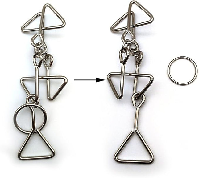 Zooshine 4 Sets Advanced Metal Brain Puzzles Teasers Higher Level Challenge for Party Games, Office Toys, Family Games for Kids Adults