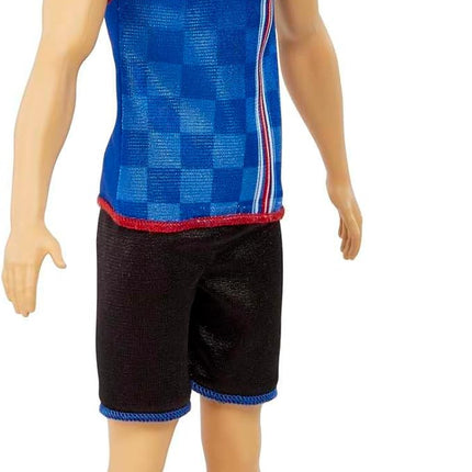 Barbie Careers Ken Fashion Doll & Accessory, Soccer Player with Cropped Hair, #10 Uniform, Tall Socks, Cleats & Ball