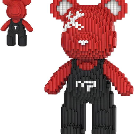 Red Bear Micro Building Blocks Set(4500Pieces) Music Bear Building Blocks Gift for Adult and Kid