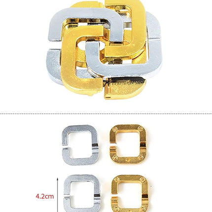 VolksRose 15pcs Brain Teaser Puzzles, Metal Wire Puzzles Set, Mind Smart Game IQ Challenge Puzzle Games, Educational IQ Test Unlock Interlocking Toy Lock Puzzles Gift for Adults Teenagers