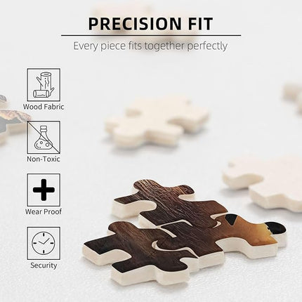 Christian Jigsaw Puzzles 1000 Pieces for Adults, Be Still and Know That I Am God Bible Verse with Lion, Religious Wooden Puzzle for Stress Relief, Faith-Based Gift & Wall Decor