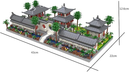 Architecture Chinese Style of Suzhou Garden,Set 1 Front Courtyard, Micro Block,Classical Famous Building Block Set,4222 PCS for Adults and Teens