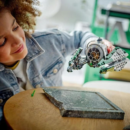 LEGO 75360 Star Wars Yoda's Jedi Starfighter Construction Toy for Boys and Girls, The Clone Wars Vehicle Set with Master Yoda Minifigure, Lightsaber and Droid R2-D2 Figure, Christmas Gift