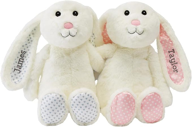Let's Make Memories Personalized Hugging Plush Bunnies - Bunny Stuffed Animal - Easter Bunny - for Couples - for Him - for Her