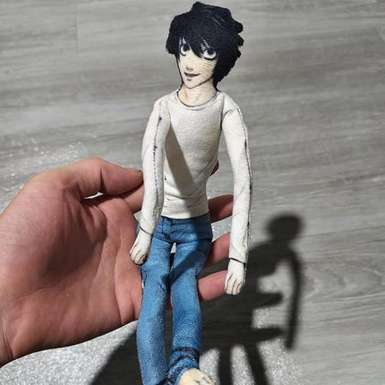 Light Yagami Plush Pillow Light Yagami Figure Soft Stuffed Funny Abstract Plush Throw Pillow Twistable L Smile Plush Cushion Sofa Decoration