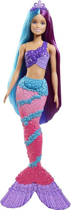 Barbie Dreamtopia Doll, Mermaid Toys, Pink Ombre Tail & Extra-Long Fantasy Hair with Brush, Tiaras & Styling Accessories