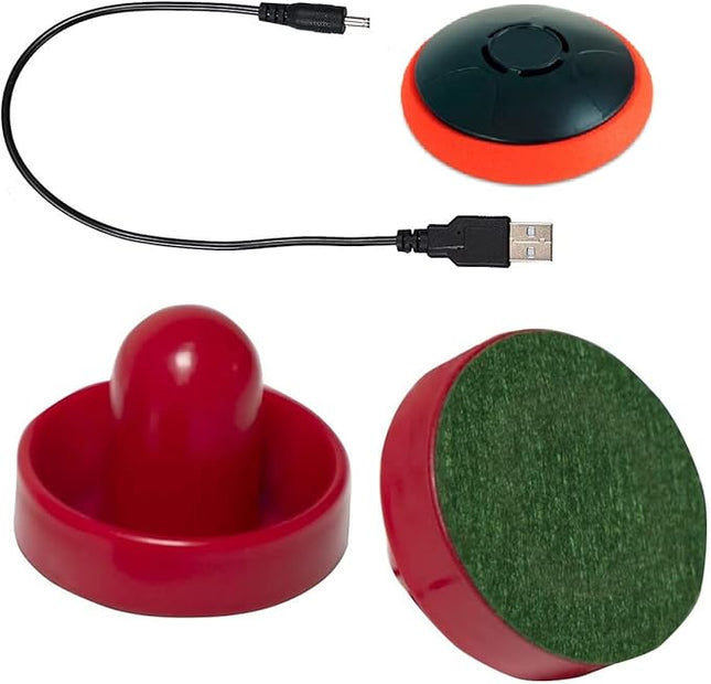Rechargeable Hover Air Hockey Puck and Paddles, Hover Puck for Any Flat Surface, 2Pcs Air Hockey Strikers