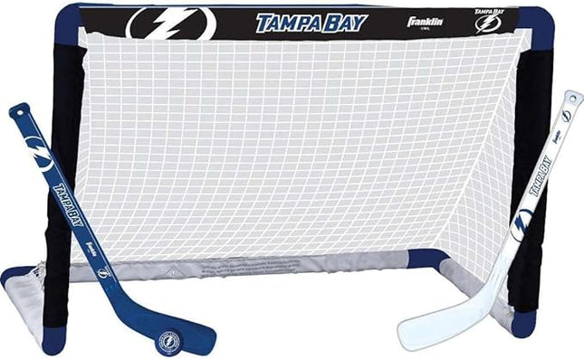 Franklin Sports NHL Mini Hockey Set - Kids Indoor Knee Hockey Goal, Ball, + 2 Stick Combo - Youth Team Indoor Toy Set - Official - Ages 3+