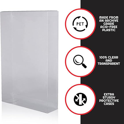 EVORETRO Action Figure Display Case Protector - 10 Pack - Compatible with Star Wars Black Series 6 Inch Figures - Thick, Clear PET Plastic Action Figure Display Case, Will Last for Years to Come