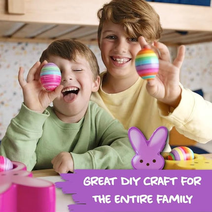 The Eggmazing Egg Decorator - Peeps Bunny - Arts and Craft Set Includes 6 Colorful Quick Drying, Non-Toxic Markers (Purple), Ages 3 and Up
