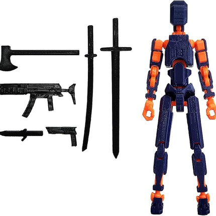 Assembly Completed T13 Action Figure, Titan 13 3D Printed Action Figure, 3D Printed Titan13, Assembled Dummy 13 Lucky 13 Toy Figure