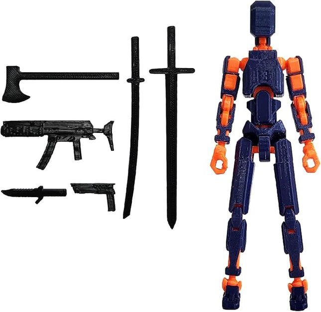 Assembly Completed T13 Action Figure, Titan 13 3D Printed Action Figure, 3D Printed Titan13, Assembled Dummy 13 Lucky 13 Toy Figure