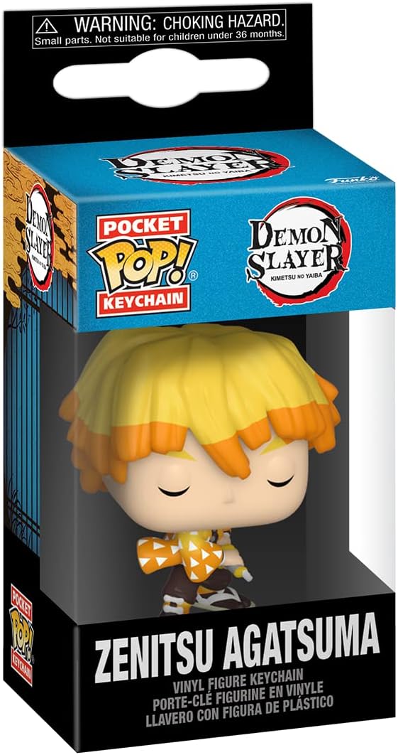 Funko POP! Keychain: Demon Slayer - Zenitsu Novelty Keyring - Collectable Mini Figure - Stocking Filler - Gift Idea - Official Merchandise - Anime Fans - Backpack Decor