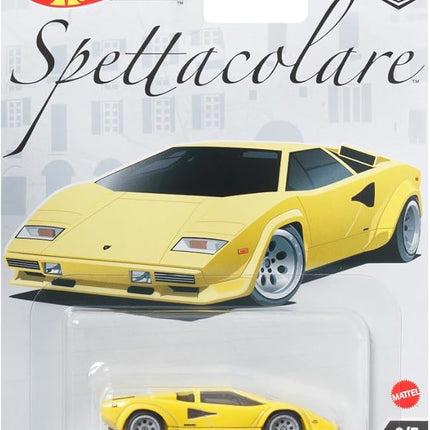 Lamborghini Countach LP 5000 QV Yellow Spettacolare Series Diecast Model Car by Hot Wheels